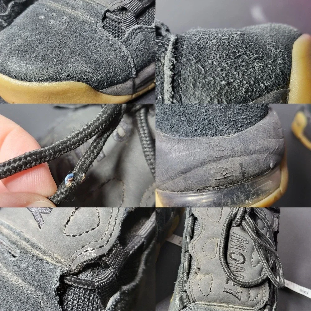 Nike Air Boy's More Money Shoes GS Sneakers AQ9359 001 Black‎ Gum Size 5 School